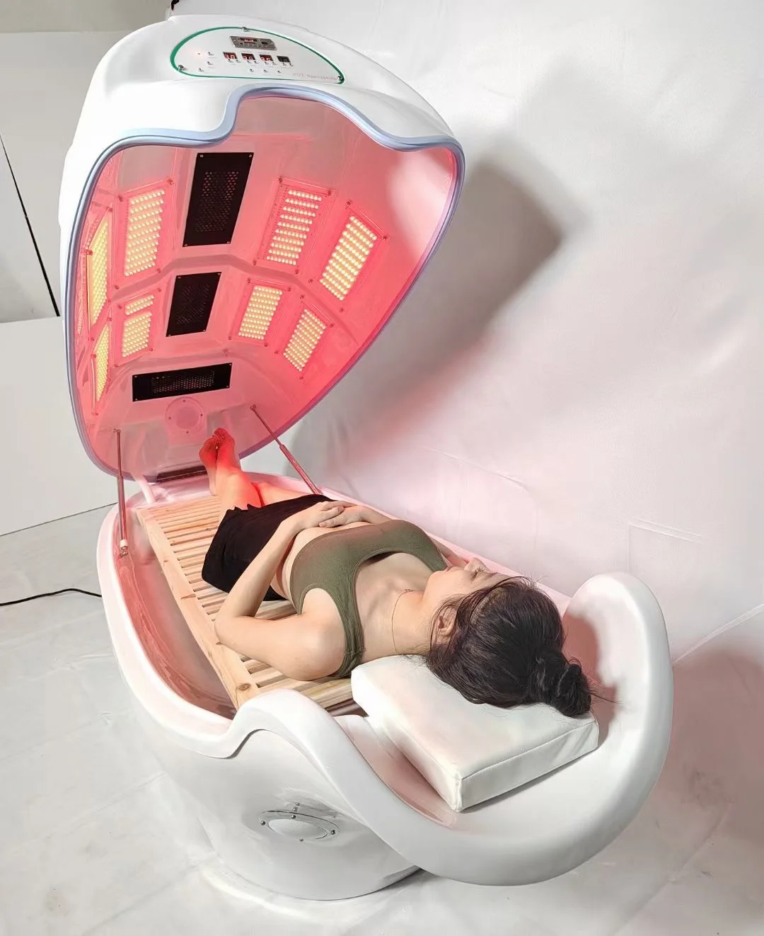 Spa Wellness Health Center Full Body LED Light Therapy Far Infrared Ozone Sauna Spa Capsule  Pod
