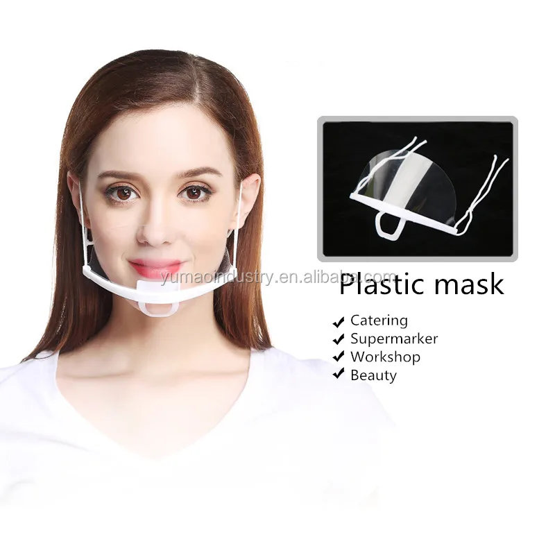 Transparent Anti-fog Face  Plastic Comfortable Spittle  Tattoo Mouth Cover Kitchen Catering