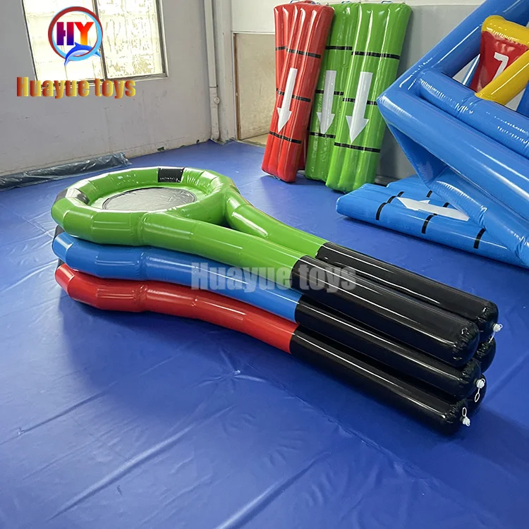 High Quality  Cooperative Move  Inflatable Tennis racket Team Building games Inflatable Tennis Toys Fun sports running game