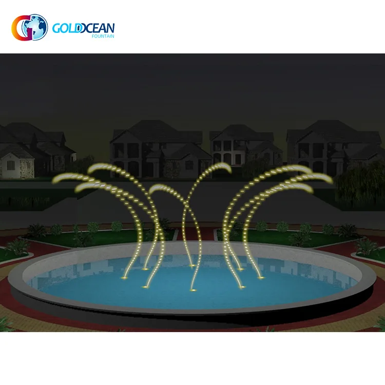 Outdoor Dia.10m Multimedia System Music Dancing Water Speakers Led Fountain with Lights