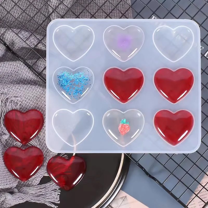 Heart Shape Epoxy Resin Mold DIY Craft Jewelry Earring Pendant Making Silicone Resin Molds