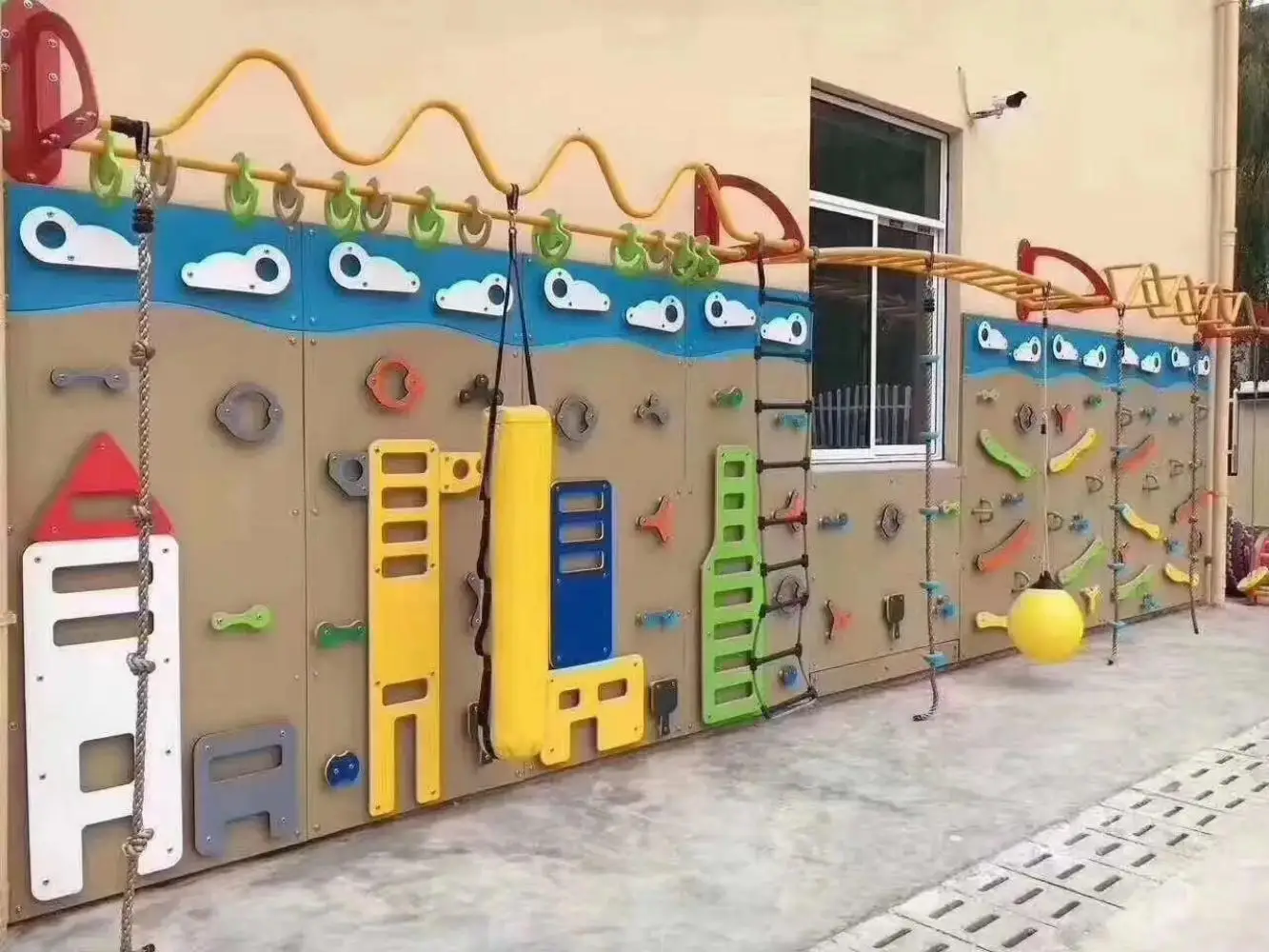 Multifunctional Indoor Outdoor Climbing Kids playground equipment children indoor playground climbing wall for sales