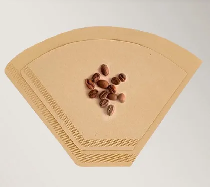 coffee filter paper con filter roll 101 fan shape white color
