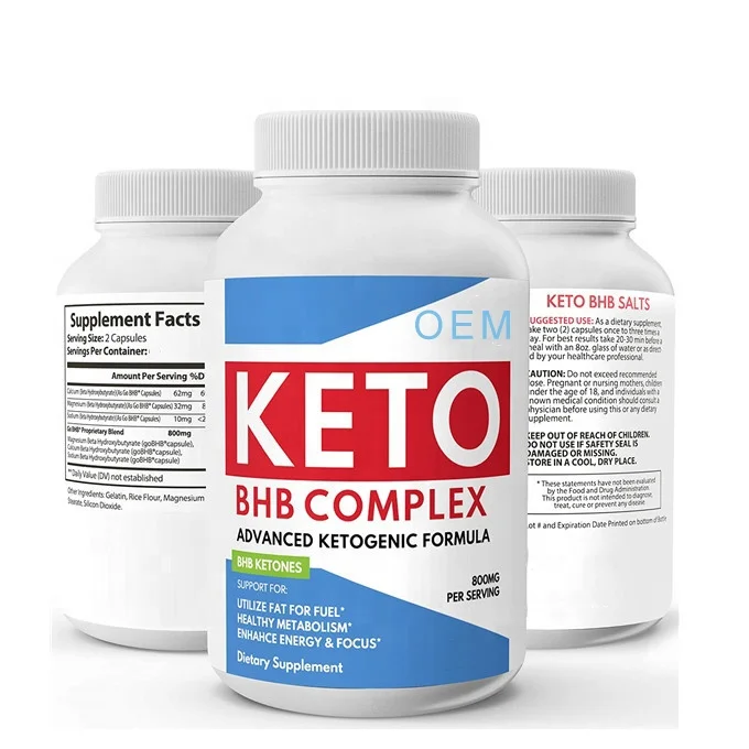 OEM/ODM KETO BHB Capsules Advanced Formulation Ketone Energy Value Size Non-GMO, Gluten Free Supplement Dietary Supplement