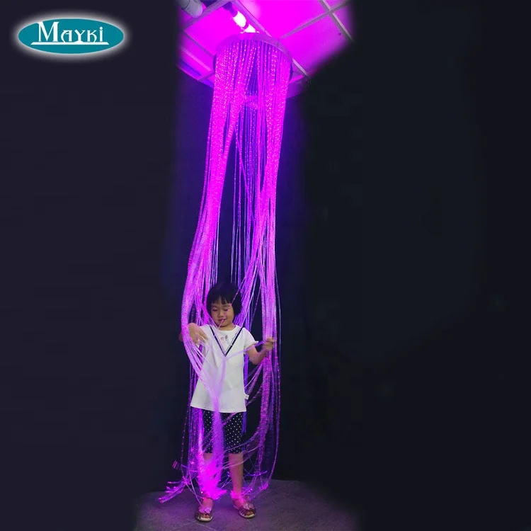 50cm Round Fibre Optic Waterfall Corner Shower Fiber Optic Waterfall for Sensory
