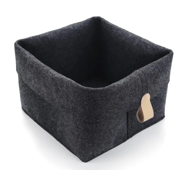Factory wholesale custom simple felt storage box handmade small felt organizer bag