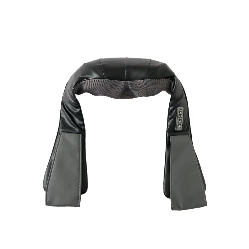 Neck and shoulder kneading and heating with car adapter electric plug massage belt