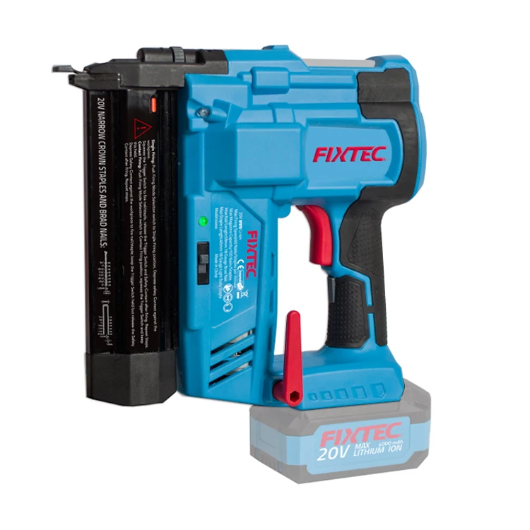 FIXTEC Handheld Best Machine Air Tool Manual 20V Cordless Steel Ceiling Nail Gun