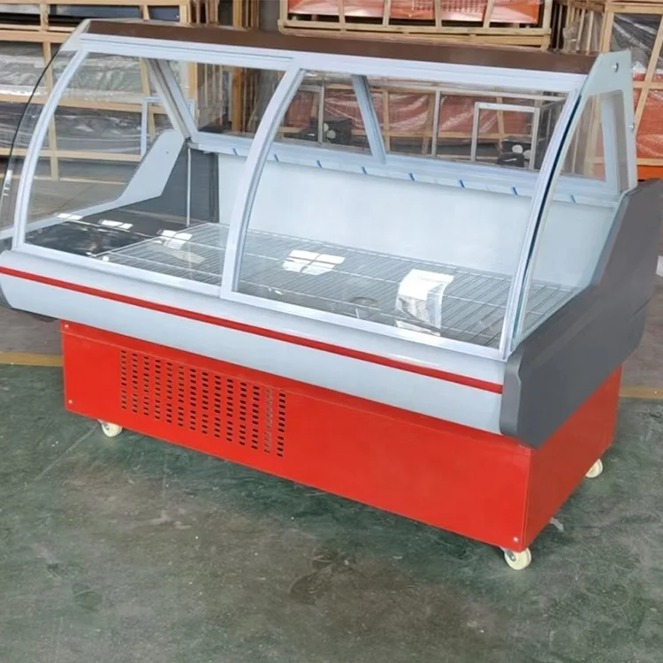 Low Price Butchery Refrigerated Showcase Cooler Fresh Meat Display Fridges