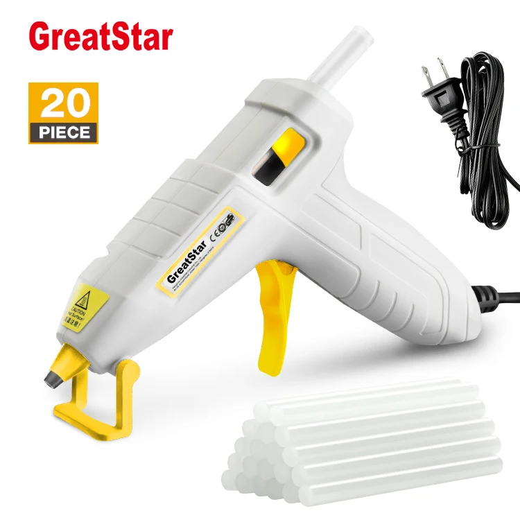 10 Вт проводной термоклеевой пистолет GreatStar с 20 клей-карандашами 2-3 минуты мини клеевой быстрым нагревом для творчества и