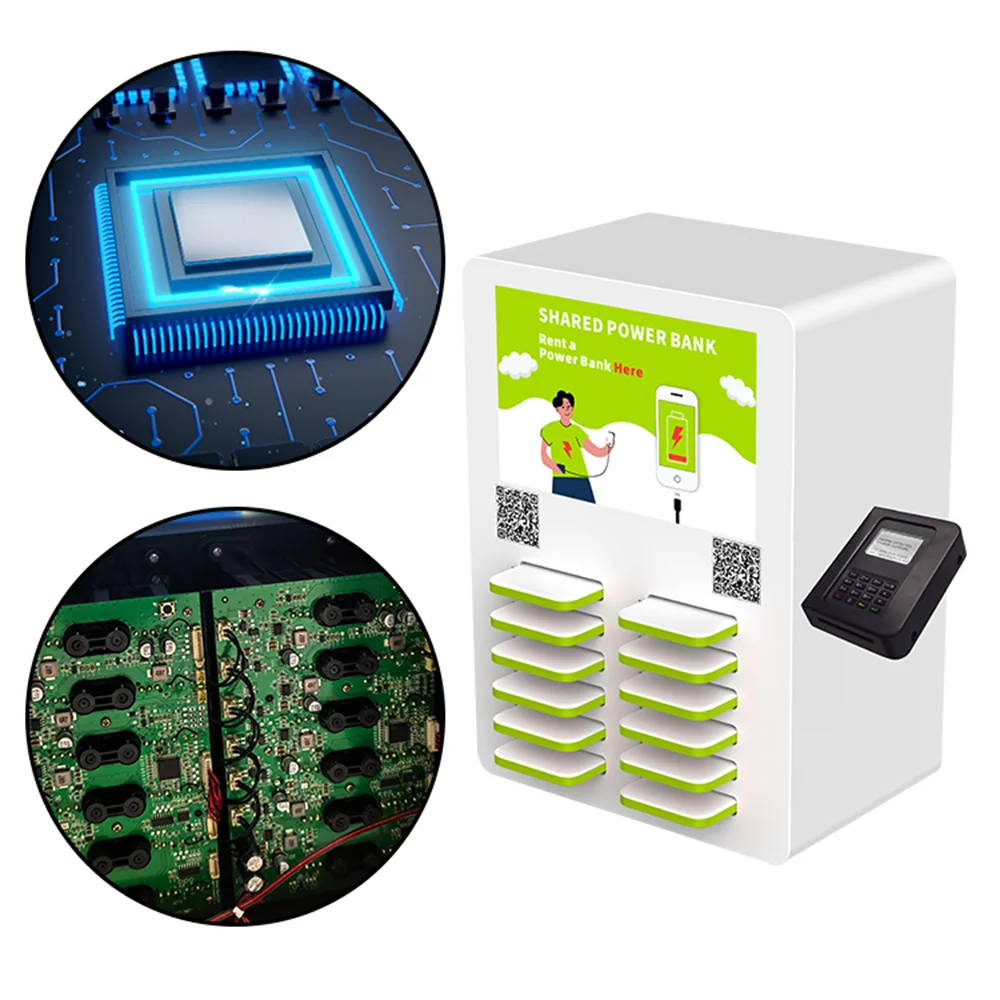 12 Slots Rental Power Bank Phone Charger Machine 60w Portable Station Top Products 2024 shared Power Bank
