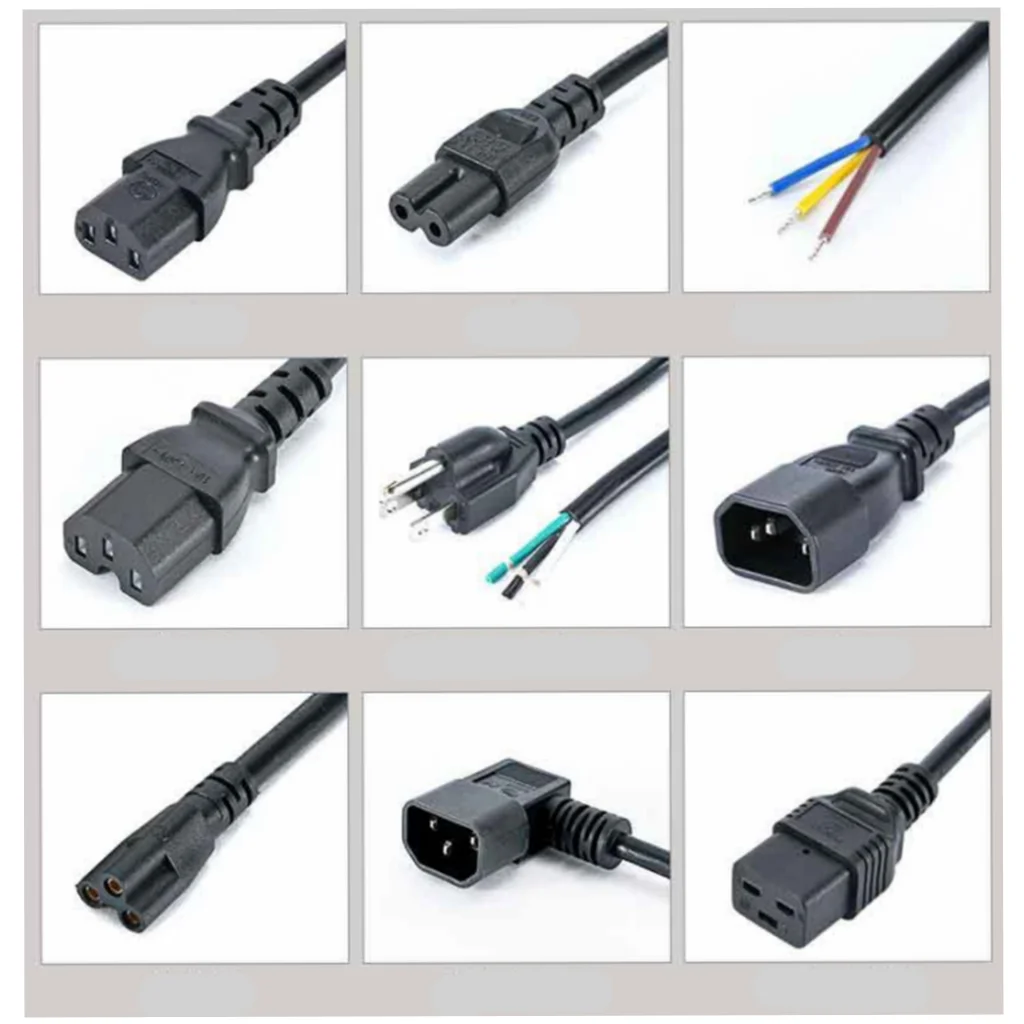 Pure Copper 1.5m Korea Plug Single-ended bare wire-tail power cord 0.75 square Korea two core bare cable