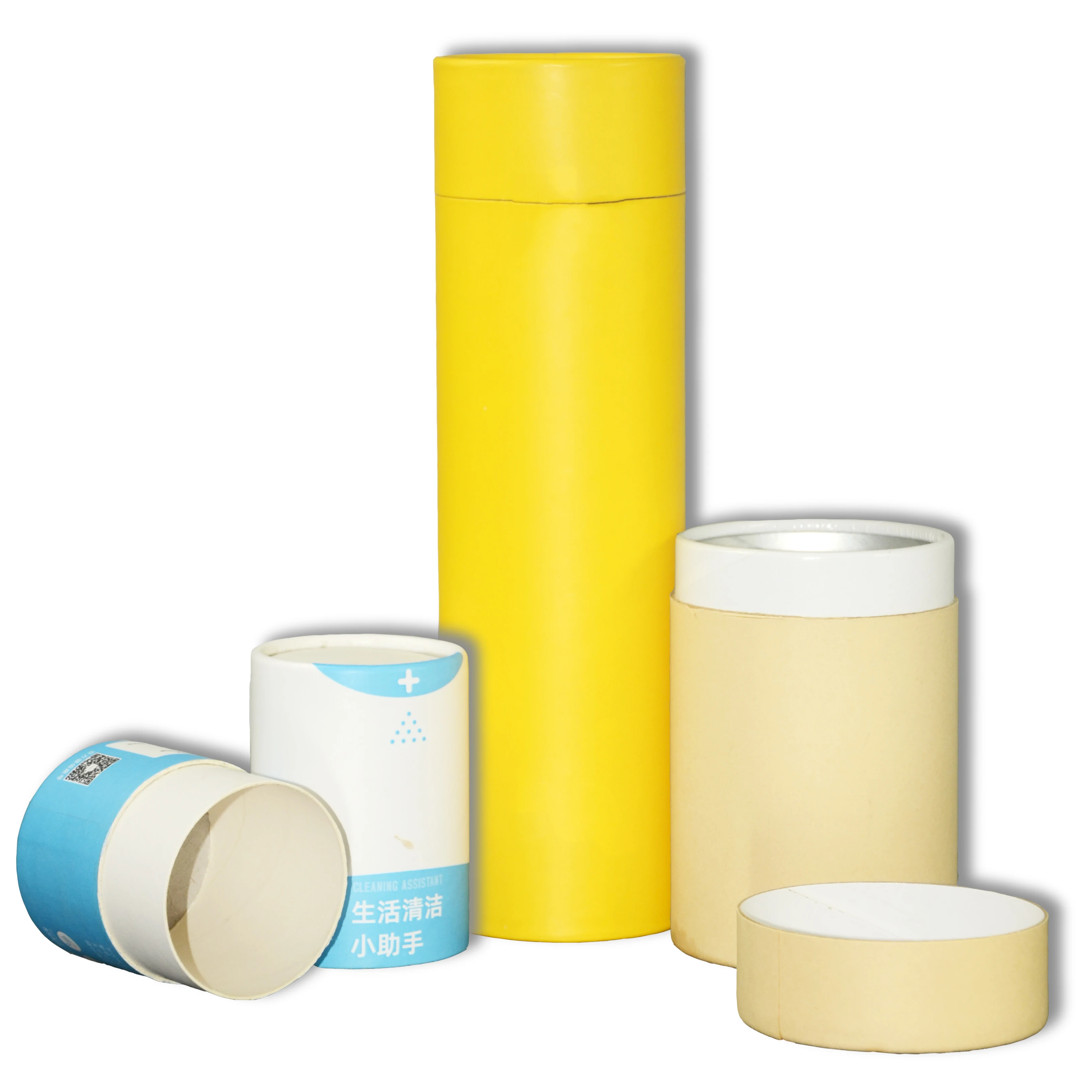 Custom eco friendly carton cylinder kraft paper round box empty biodegradable craft cardboard boxes packaging tubes