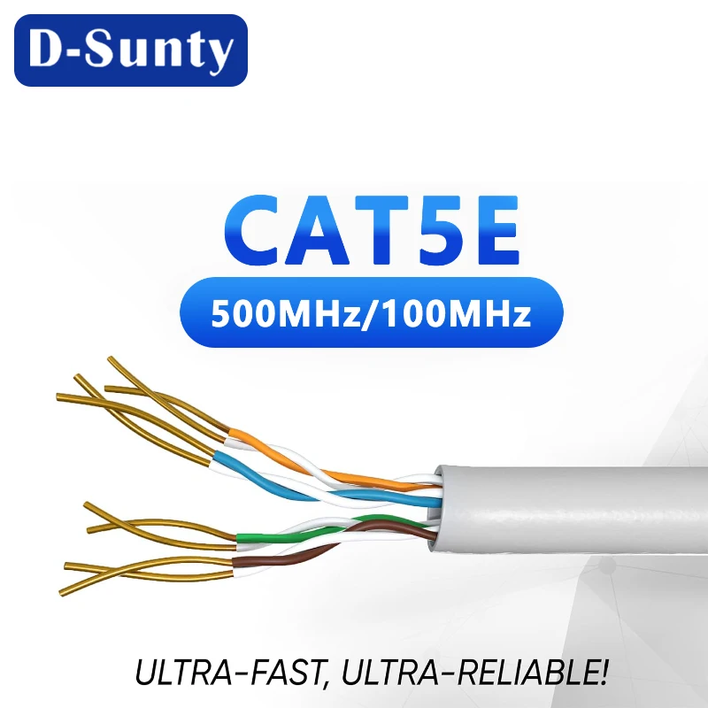Cat5e Outdoor 24awg LAN Network Cable Cat6 BC 4 Pairs UTP FTP SFTP Ethernet Cables Cat5 305M 1000FT Black Communication Cable