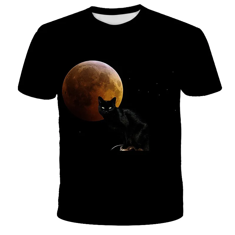 Summer Women Short Sleeve Tees Cat 3D T Shirts Casual Femme Tops Girls T-Shirt