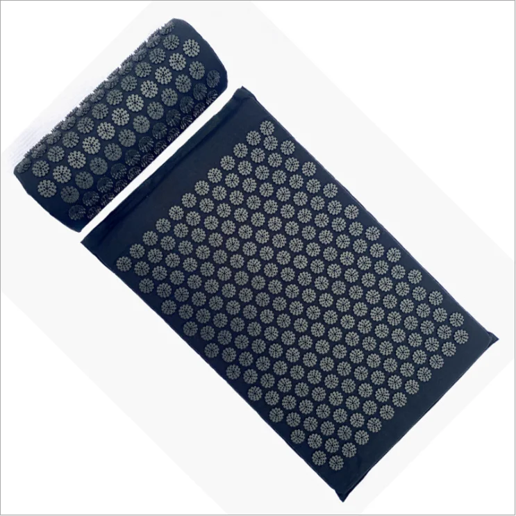 FANDING  Factory Direct Natural Linen Eco Acupressure Mat Acupuncture Massage Mat and Pillow Set