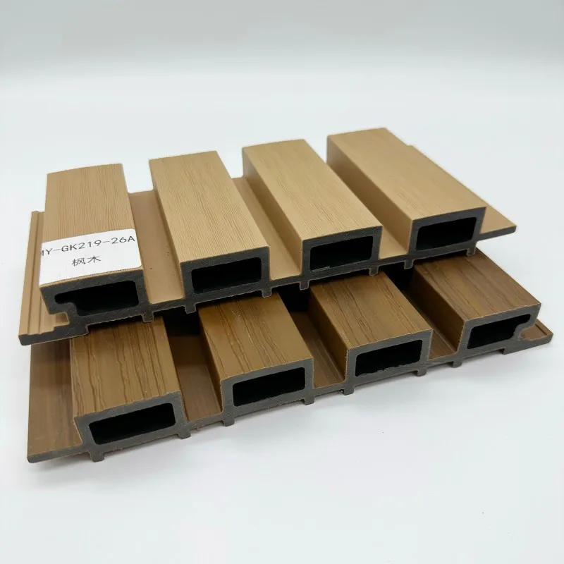 colourful customizable Waterproof wood look wpc Wall Panel Cladding Indoor hollowed Wpc Panels for Interior Decoration