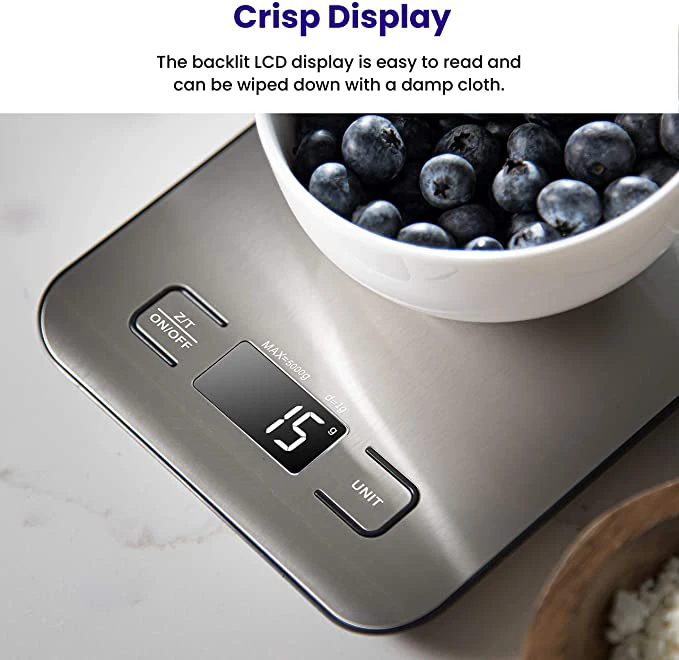 304 Stainless Steel Food Kitchen Scale Digital Grams and Ounces