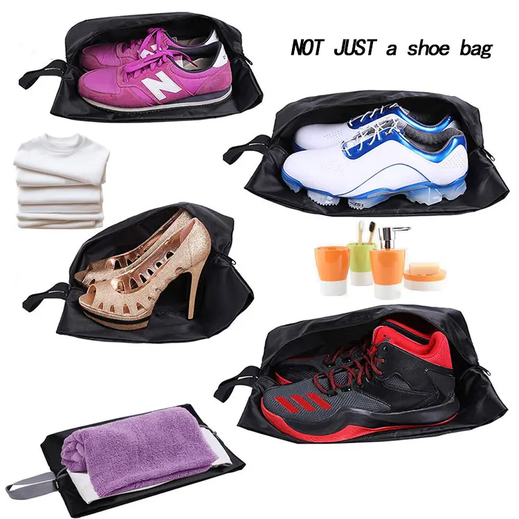 Manufacturer Portable Travel Polyester Portable Zipper Shoe Organizer Dust Bag