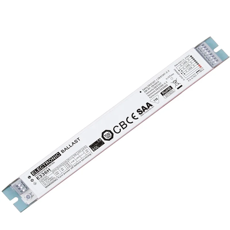 T5 2X58W 2x54w  dimmable electronic ballast for  Fluorescent Lamp power factor 0.98pf EMC protection high quality