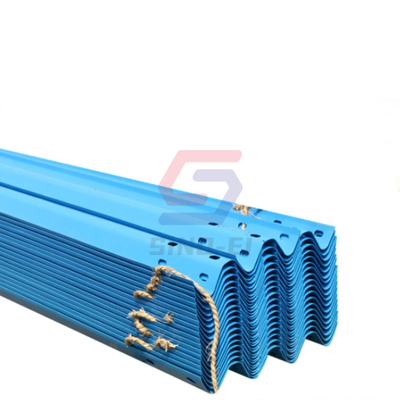 Powder Coated W Beam Guardrail Highway One Belt One Road Countries Q235B Zinc Steel Guardrail Traffic Barrier