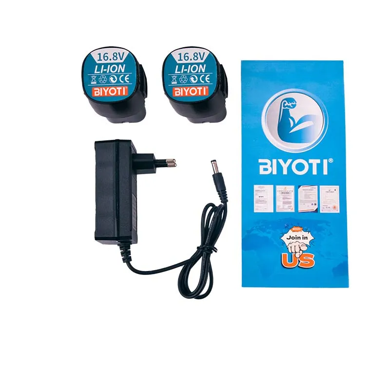 BIYOTI High quality 16.8 volt cordless drills  powerful drill parts Hand Machine Pack Cordless Drills