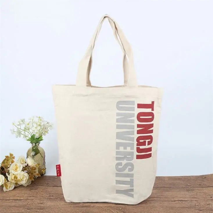 Wholesale China Factory Directly Supplier Cotton Fabric Bag With Long Handles