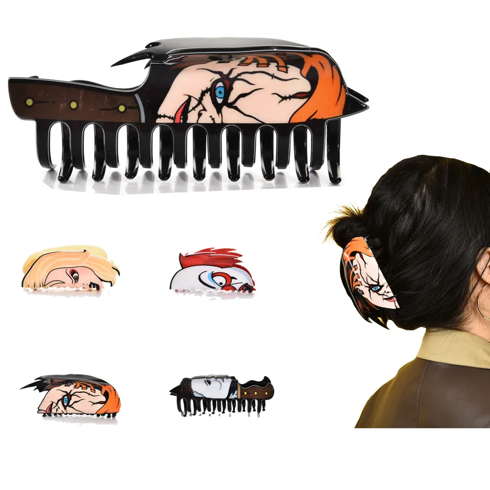 YJL 2024 Hot Sale Women Cellulose Acetate Hair Claw Clips Large Custom Rectangle Wholesale Acetate Hair Claw For Women