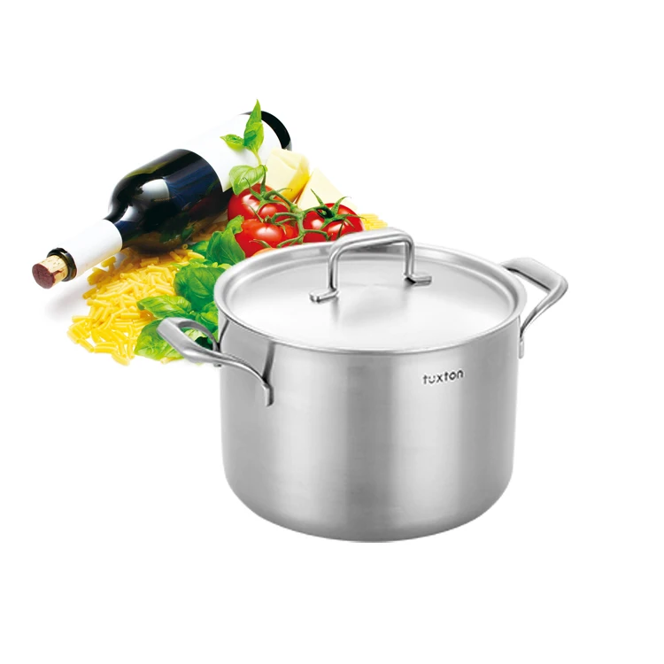 Wholesale Kitchenware Induction Stainless Steel Cooking Pot Casserole Soup Pan Soup & Stock Pots