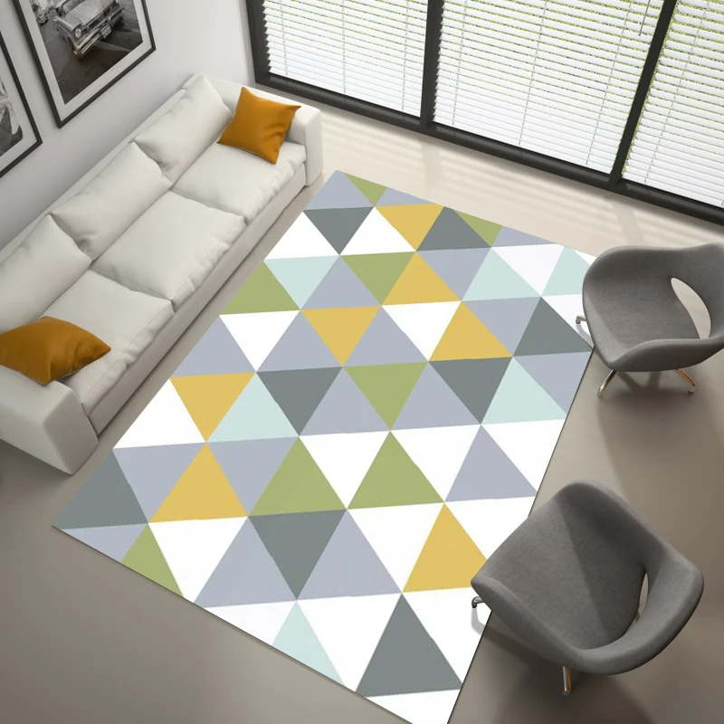 Best quality 3D printing carpet jacquard design crystal velvet living room carpet