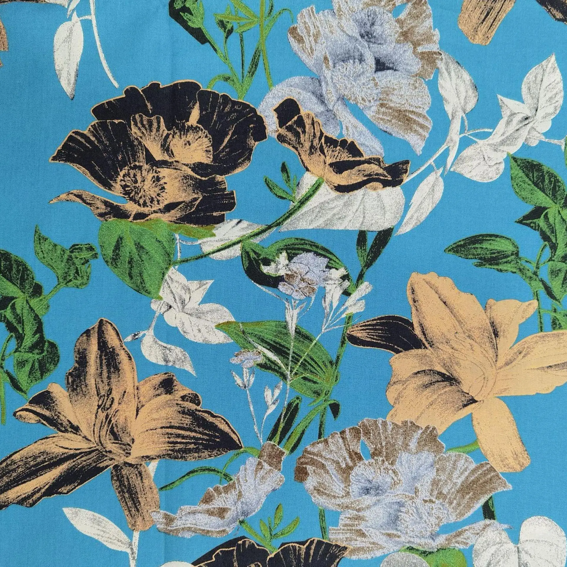 Hot sale 2021 New Hawaiian tropical leaves 100% cotton print fabric cotton poplin for shirt