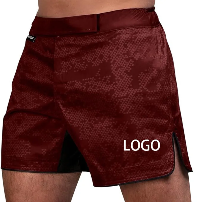 Factory Custom High quality design your own casual unisex Polyester rugby MMA Fight Shorts