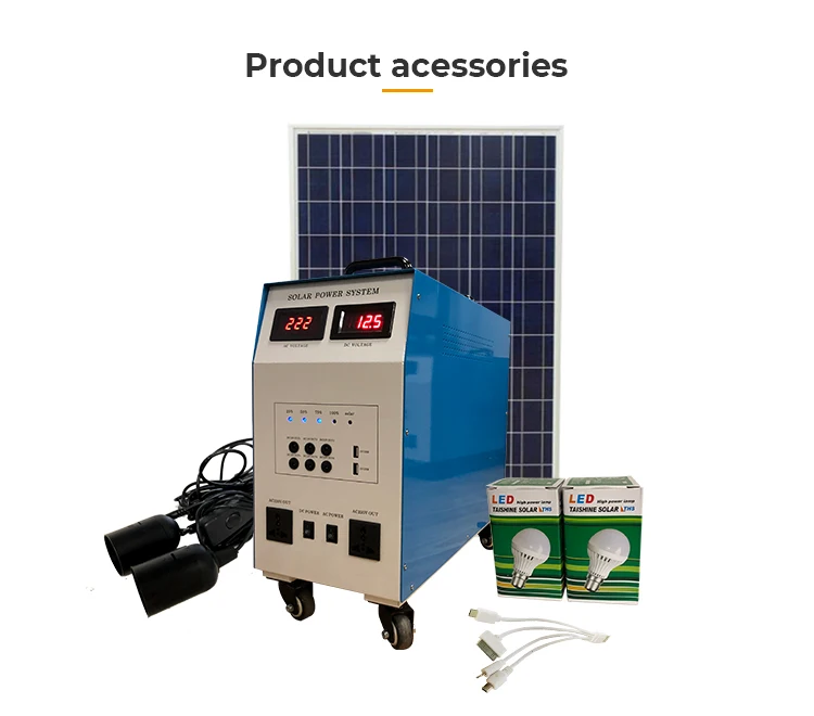 
factory price Solar Generator Portable with dc led tv home application 