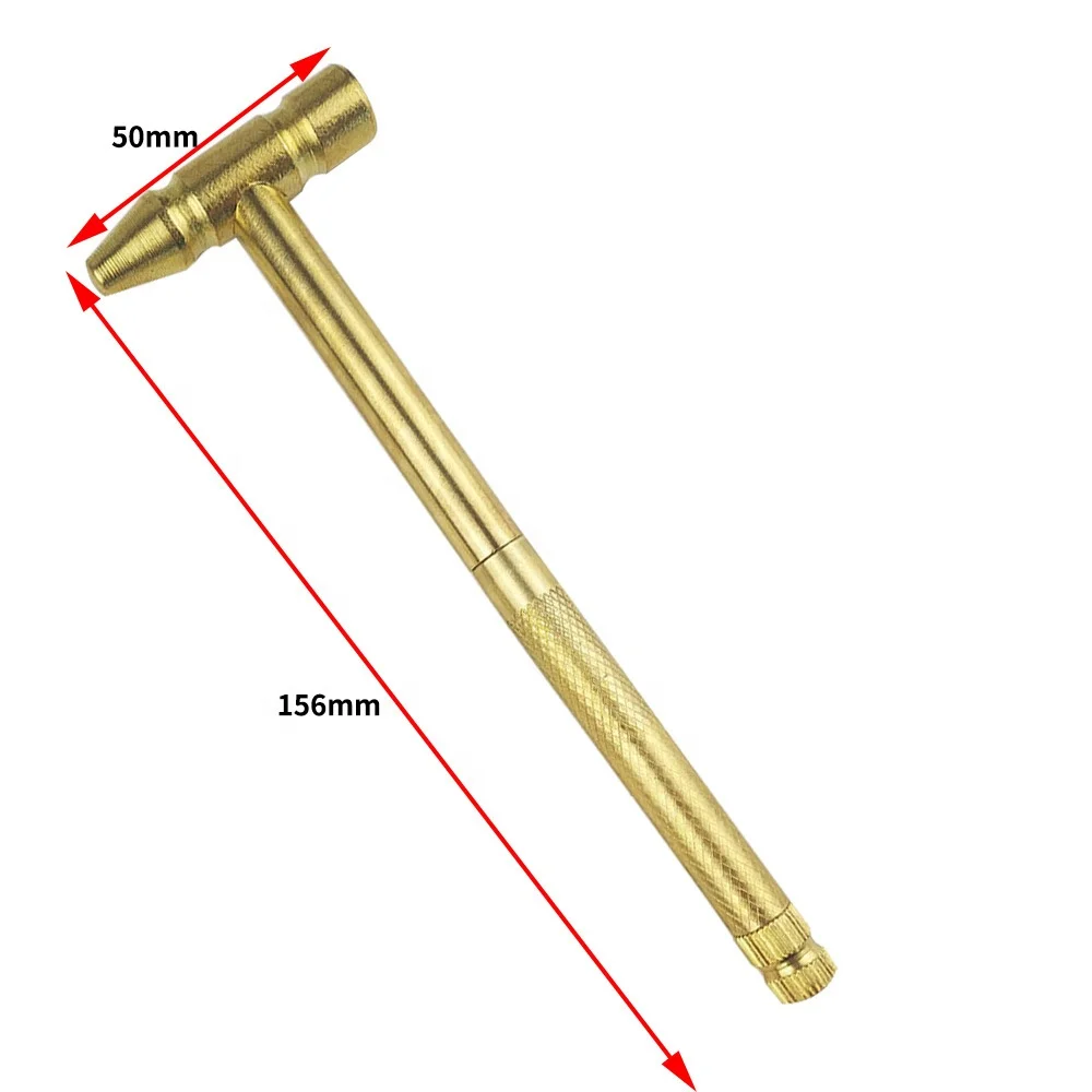 Solid Brass Copper Colour Head Sledge Hammer for Watch Repair Hammer