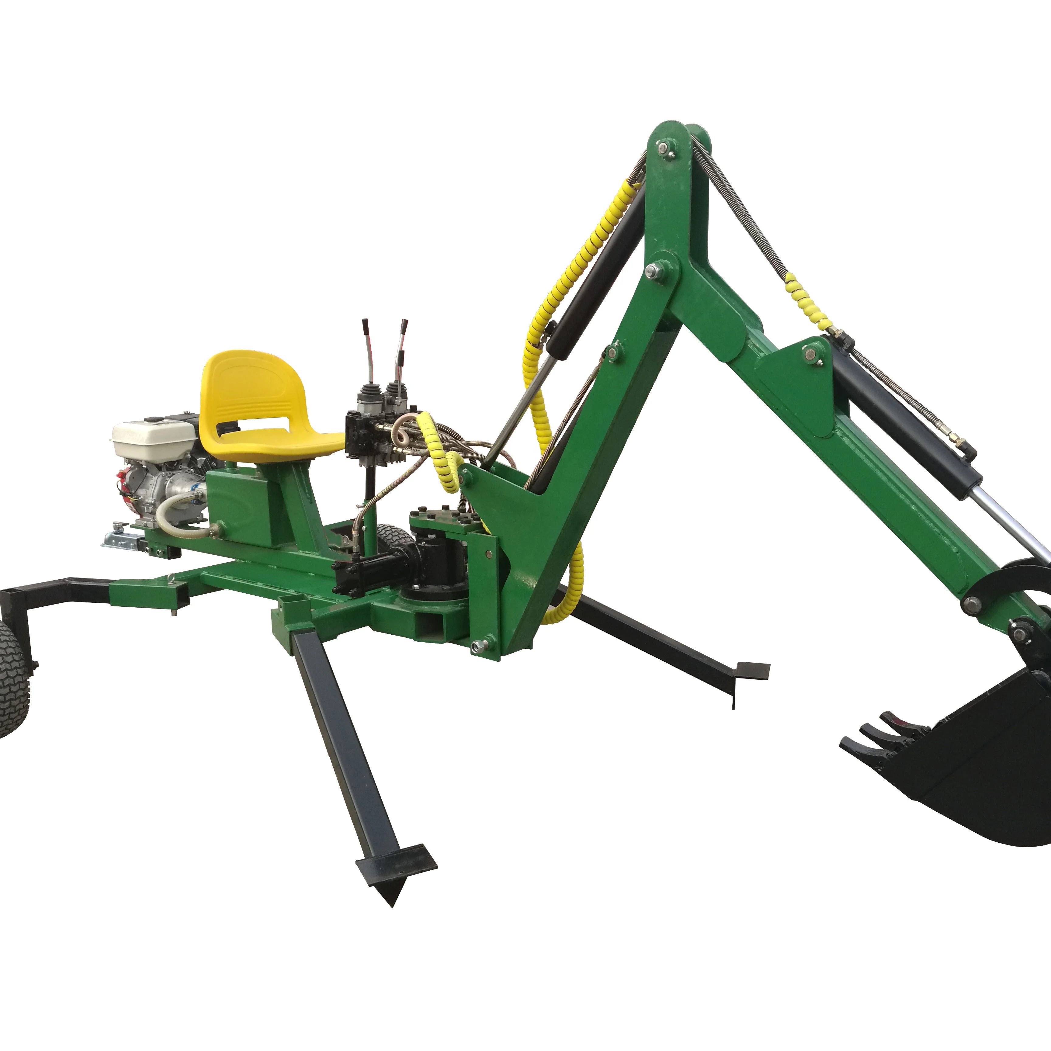 Hydraulic Crawler Excavator Mini Trencher Tractor Tires Rear Hoe