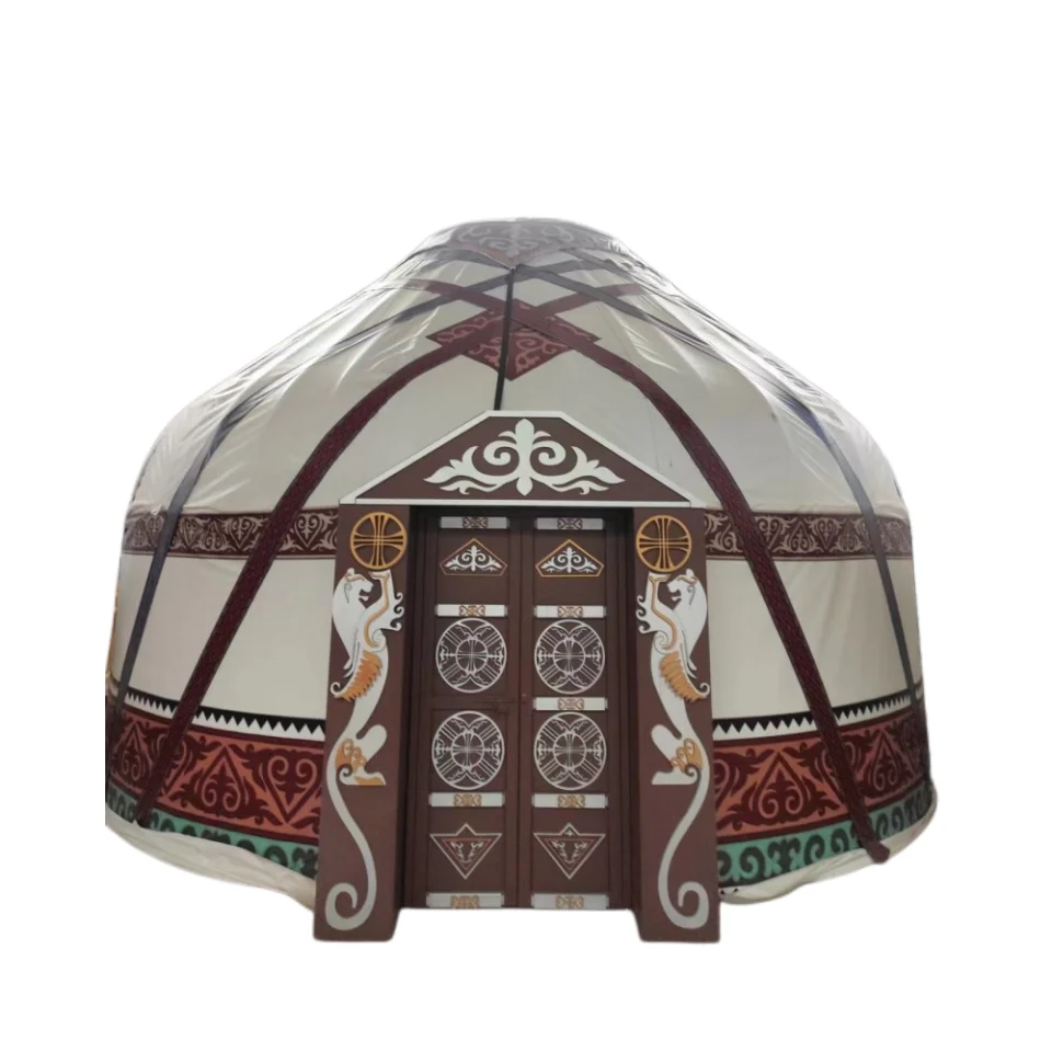 5M outdoor winter luxury wooden mongolian yurt large bamboo yurts tent