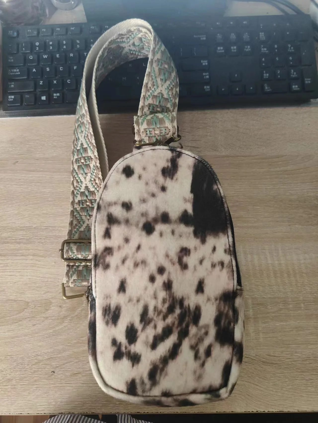 Portable Sun Floral Chest Bag Wholesale Leopard Bag Waterproof PU Leather Sling Bag Personalized Color