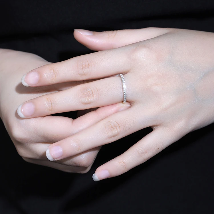 Zhanhao Manufacturer Direct Sale Wholesale S925 silver guard ring Moissanite Ring fashion simple design cheap price