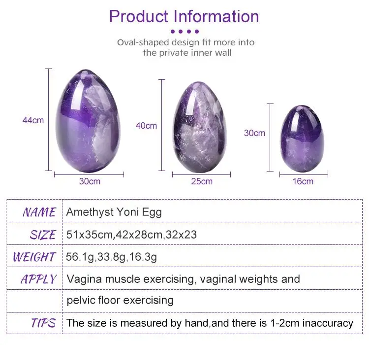 
Wholesale Certified Purple Jade Balls Vagina Drilled Stone Crafted Crystal Yoni Massage Eggs Set Chakra for Women Incontinence 