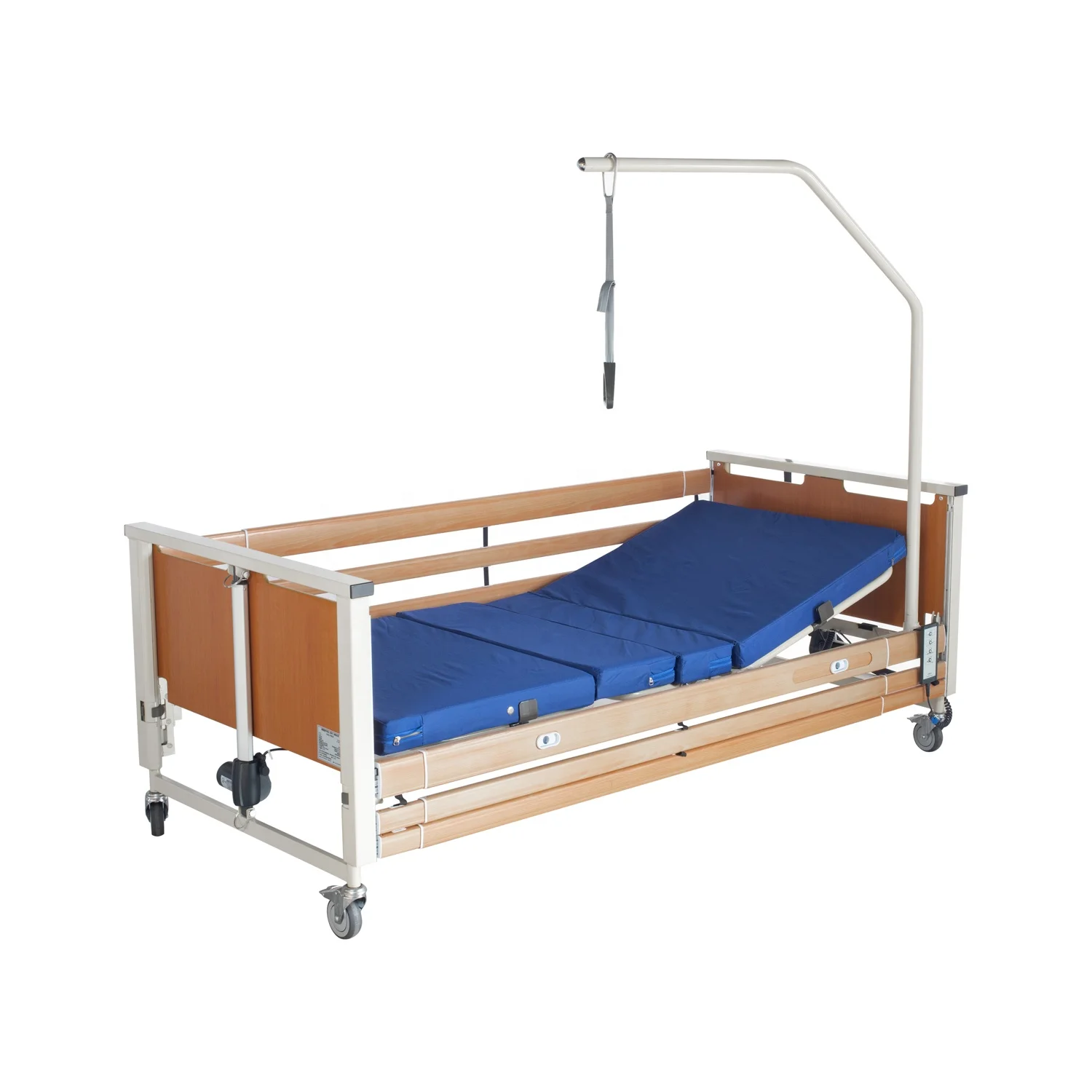 DH-B04 full length side rail electric hospital nursing home care bed CE complied