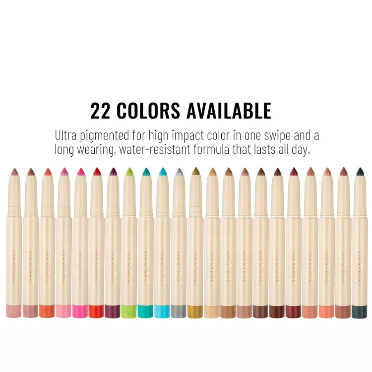 Private label Eyeshadow Pencil Stick Shimmer Eyeshadow Pencil Crayon High Pigmented Waterproof Long Lasting Eye Shadow Pen
