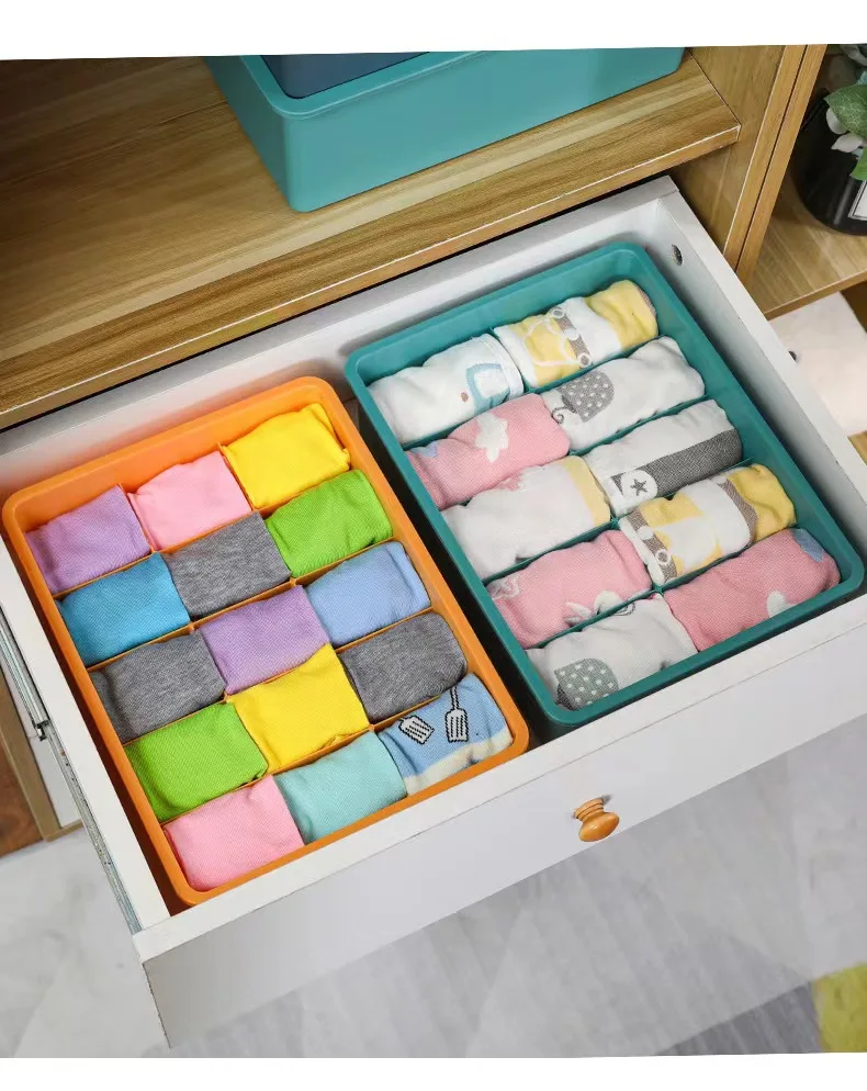 Multi-Purpose Bathroom Organizer Shampoo Bedroom Underwear Clothes Plastic Storage Box Bins With Lid