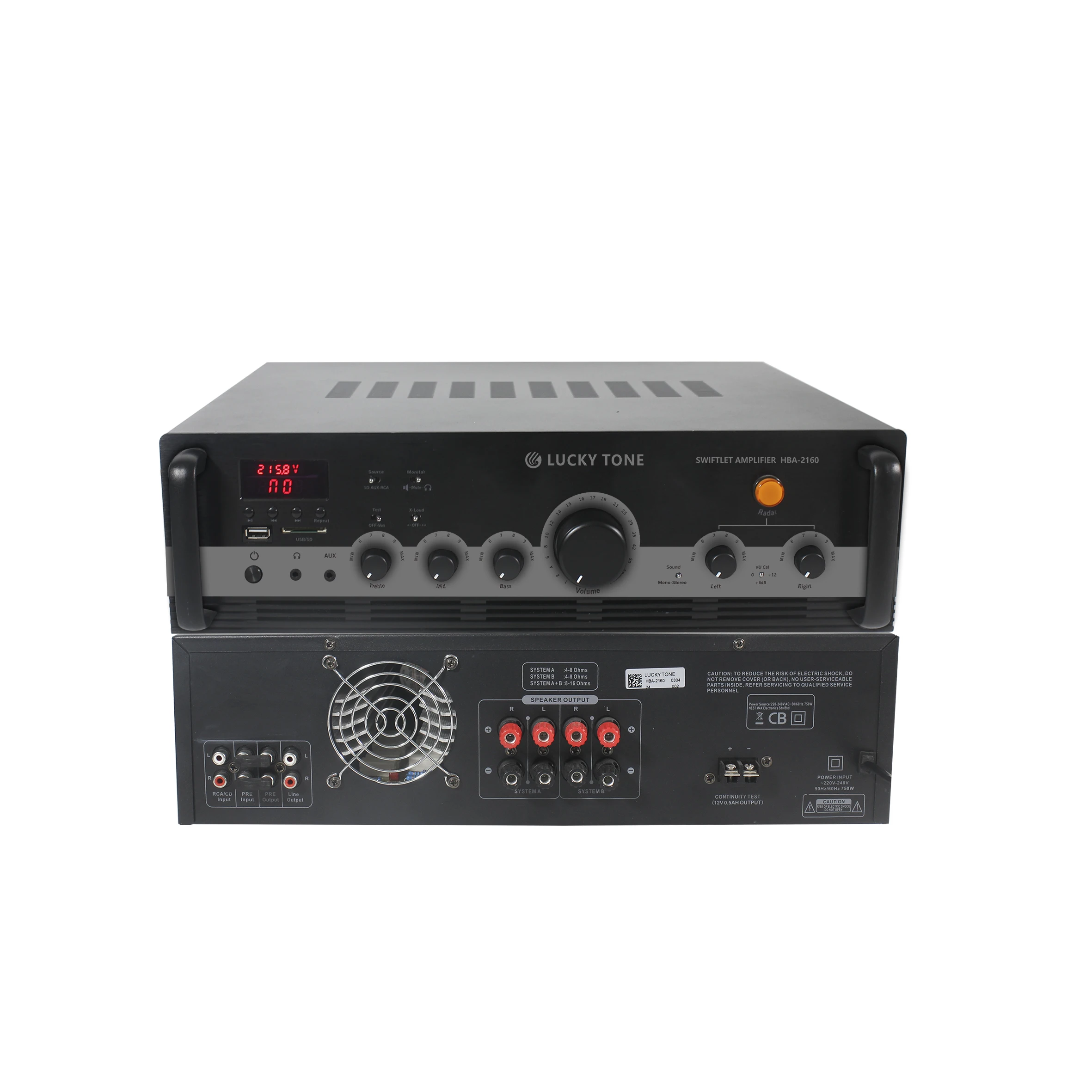 T PA 2x160W Swiftlet Amplifier with USB and SD Card Inputs for Swallows Farming Swiftlet Equipment Birdnest Amplifier