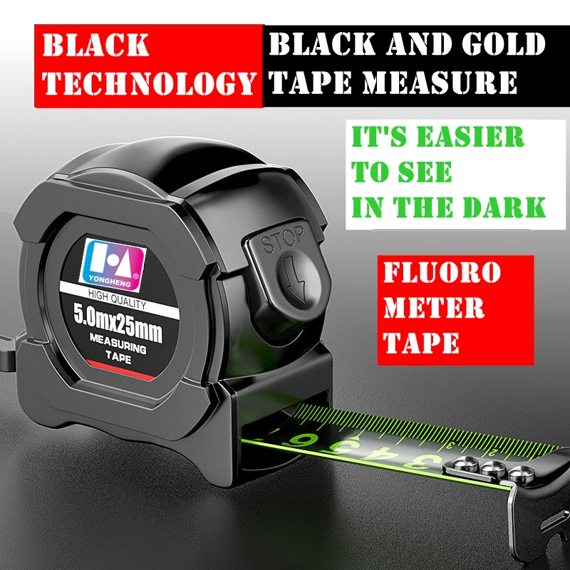 Factory popular self-locking  green tape measuring tapes retractable steel auto lock tape measure