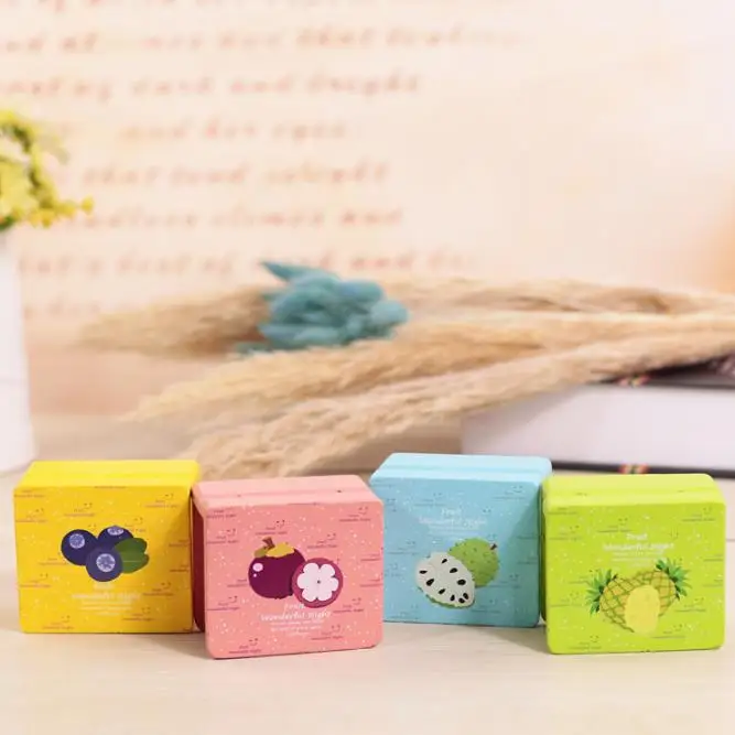 Wooden Crafts Fruit Spring Music Boxes Candy COlor Cartoon Decorative Music Boxes