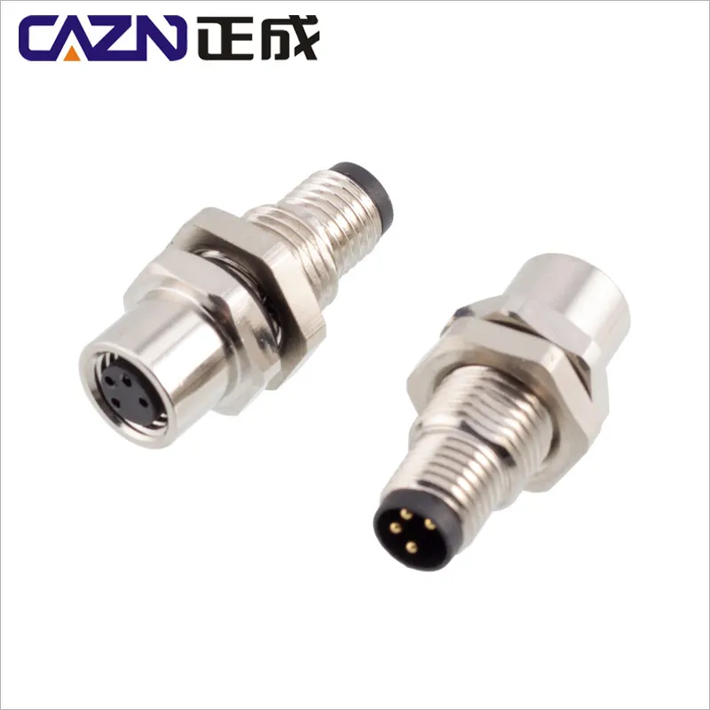 Water Resistant IP67 M8 3 4 5 Contacts A B-code I-type Adapter PS Type M8 Metal Screw Socket Miniature Connectors