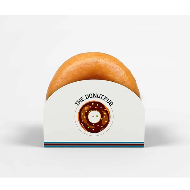 Manufacture cheap price custom size printing take out donut biodegradable disposable single doughnut box