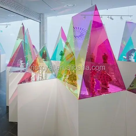 70u+23uPET Thickness MOQ 30m Iridescent 3M Dichroic Mylar Reflective Pet Window Film For Glass Or Acrylic