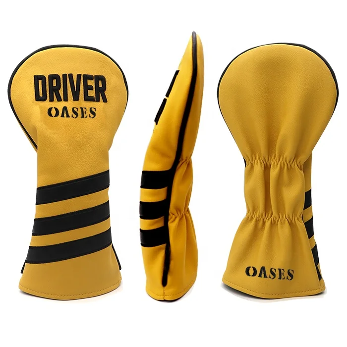 Factory Direct Custom Premium PU Leather Driver Golf Club Headcovers