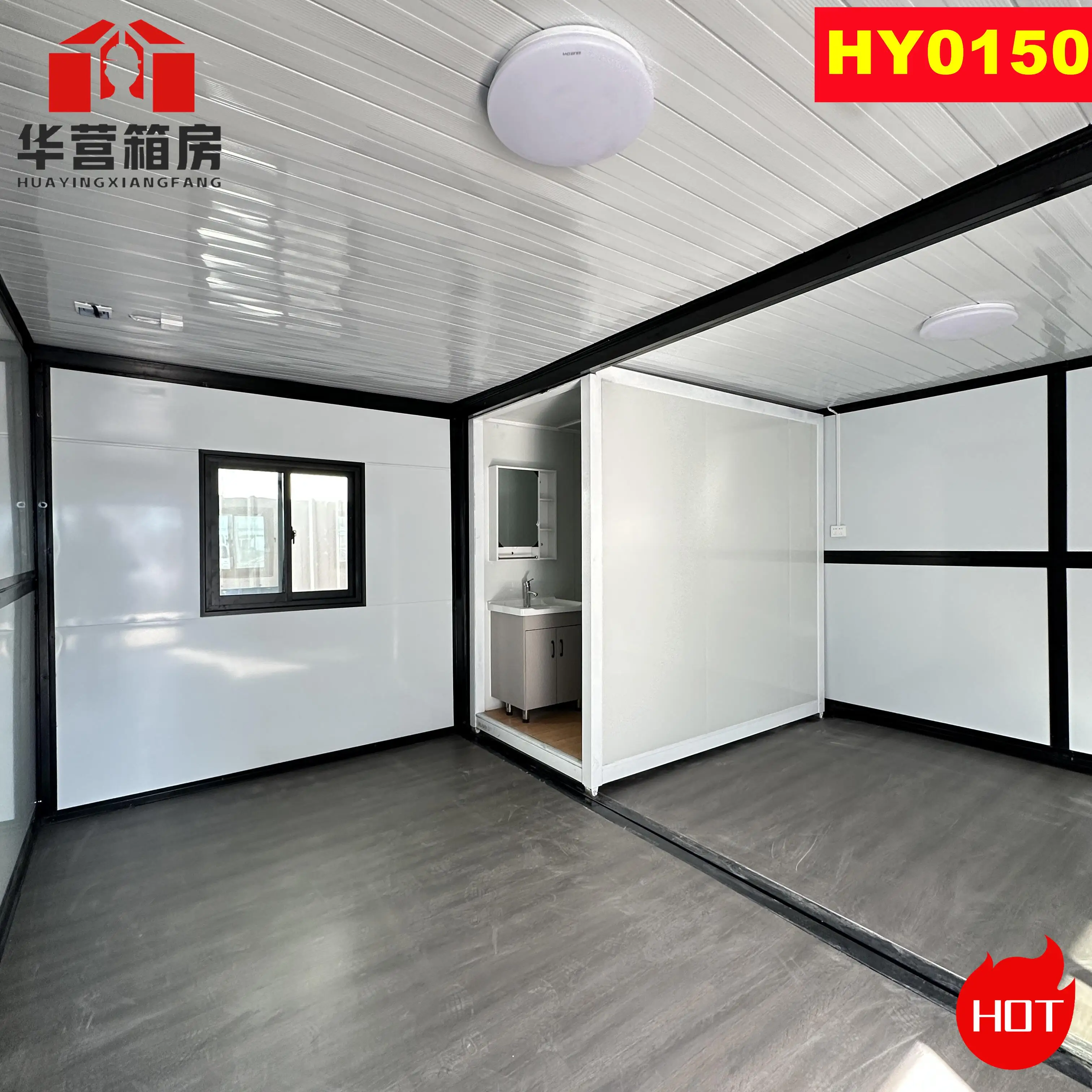 20ft Collapsible Fully Equipped Ready to Live Foldable House Container for Office Hotel Warehouse Steel and Wooden Material